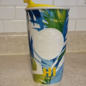 Starbucks Hawaii Tumbler with Blue and Green Design